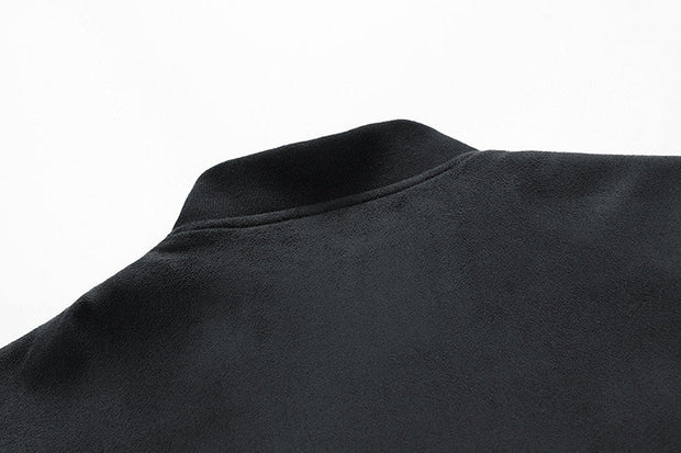 Suede Stand Collar