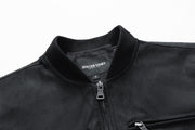 Suede Stand Collar