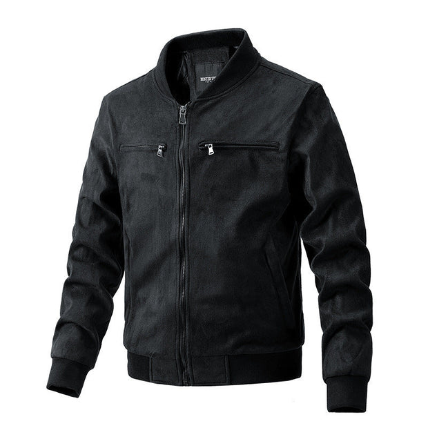 Suede Stand Collar