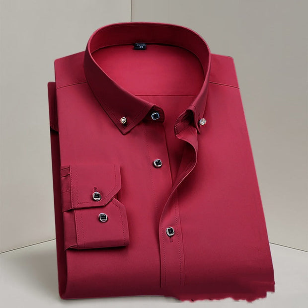 CrispWear slim fit cotton cardigan shirt in purplish red pink for youth, thin fabric, multiple sizes