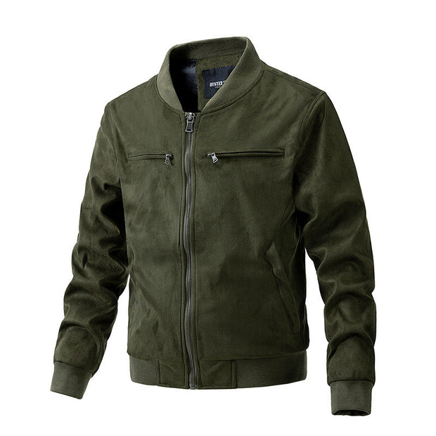 Suede Stand Collar