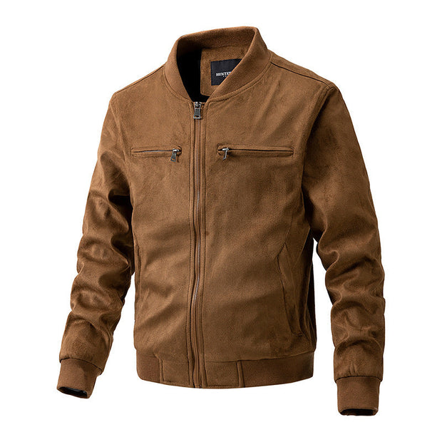 Suede Stand Collar